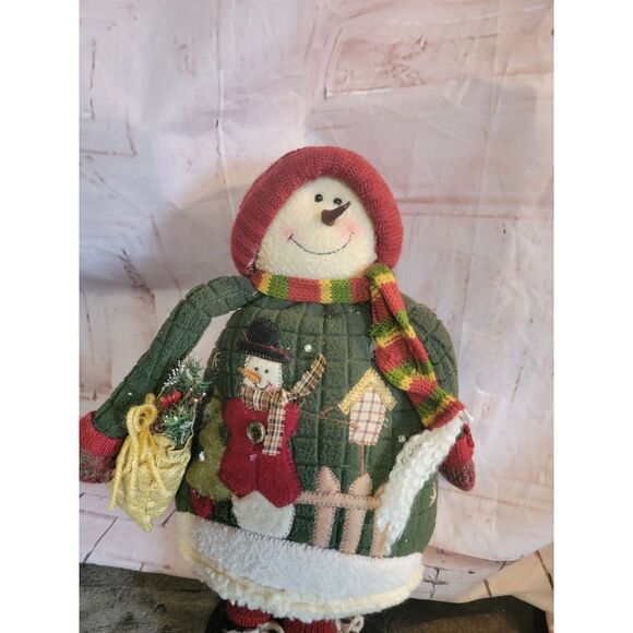 Plush snowman sweater xmas figure happy - Picture 2 of 6